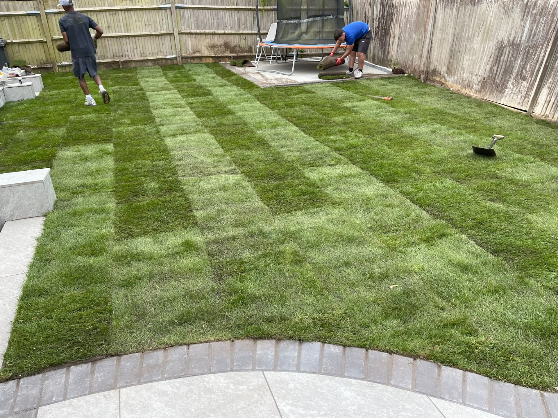 Turfing landscaping example